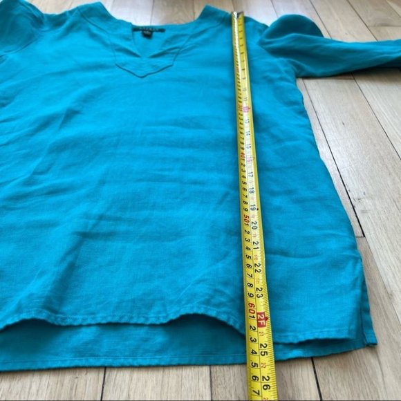 Lauren Ralph Lauren 100% linen long sleeve tunic top - Picture 6 of 7